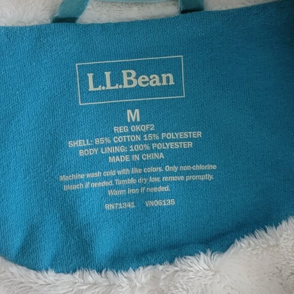 Women's L.L. Bean Blue Full Zip Fleece Lined Vest - M - Picture 6 of 6